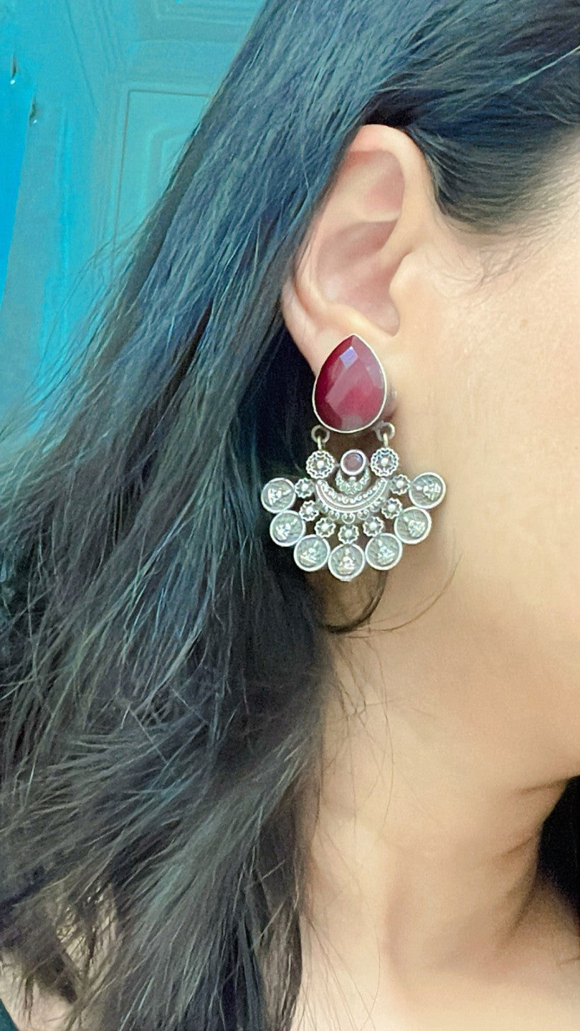 Mahira Oxidised Earrings - AJEH Jewellery