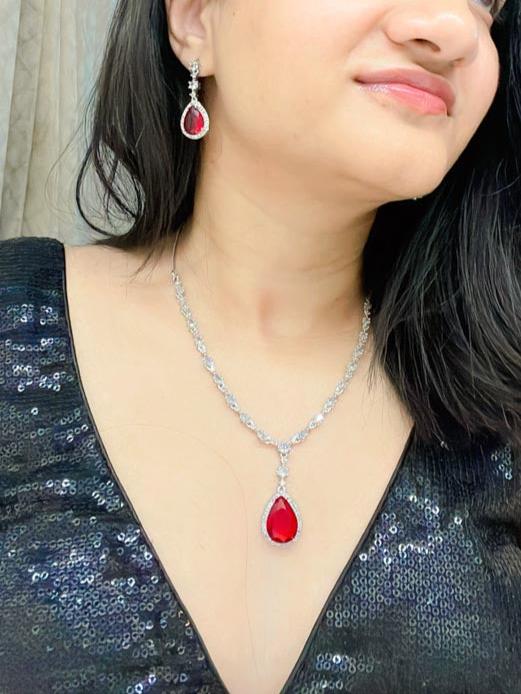 Raisa Ad Necklace Set - AJEH Jewellery