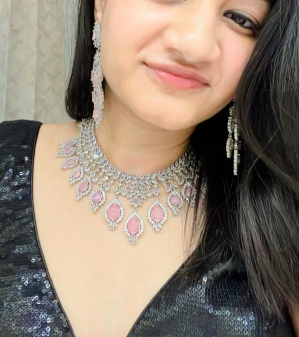 Suramya AD Necklace Set - AJEH Jewellery