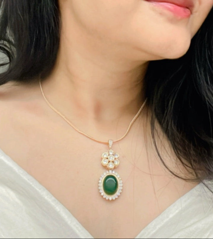 Khudrah Kundan Pendant Set - AJEH Jewellery