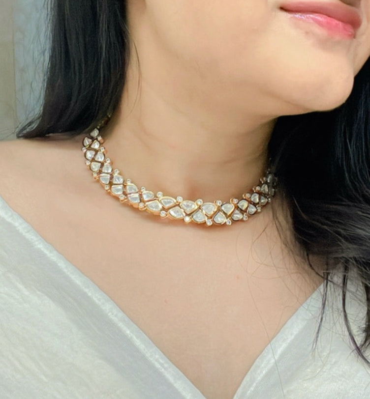 Barika Kundan Necklace Set - AJEH Jewellery