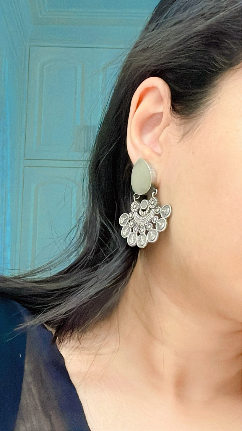 Mahira Oxidised Earrings - AJEH Jewellery