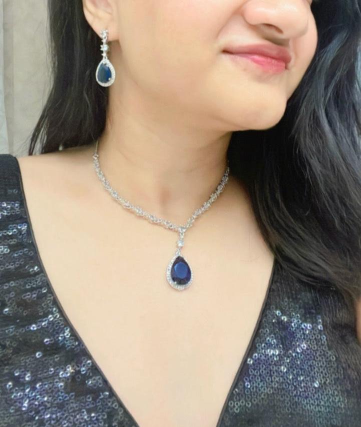Raisa AD Necklace Set - AJEH Jewellery