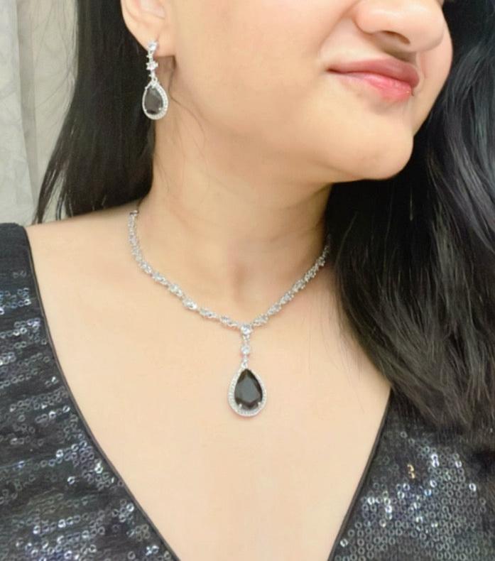 Raisa AD Necklace Set - AJEH Jewellery