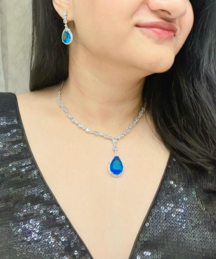 Raisa AD Necklace Set - AJEH Jewellery