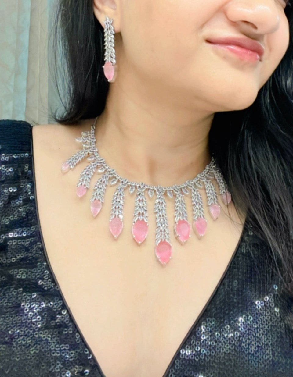 Inbiha AD Necklace Set