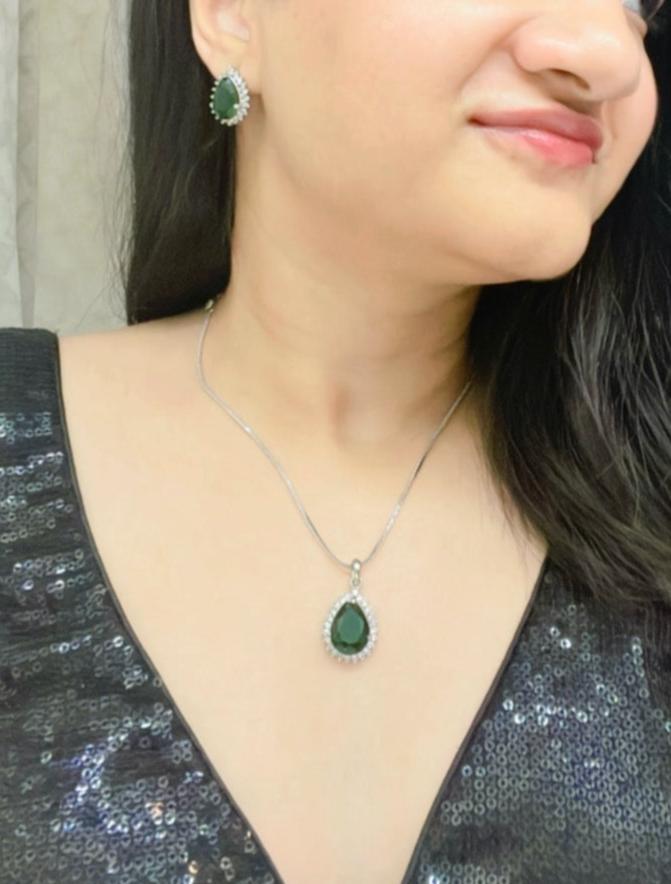 Roya AD Necklace Set - AJEH Jewellery