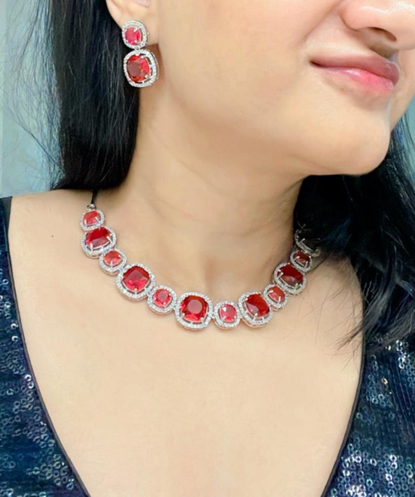 Jawahir AD Necklace Set