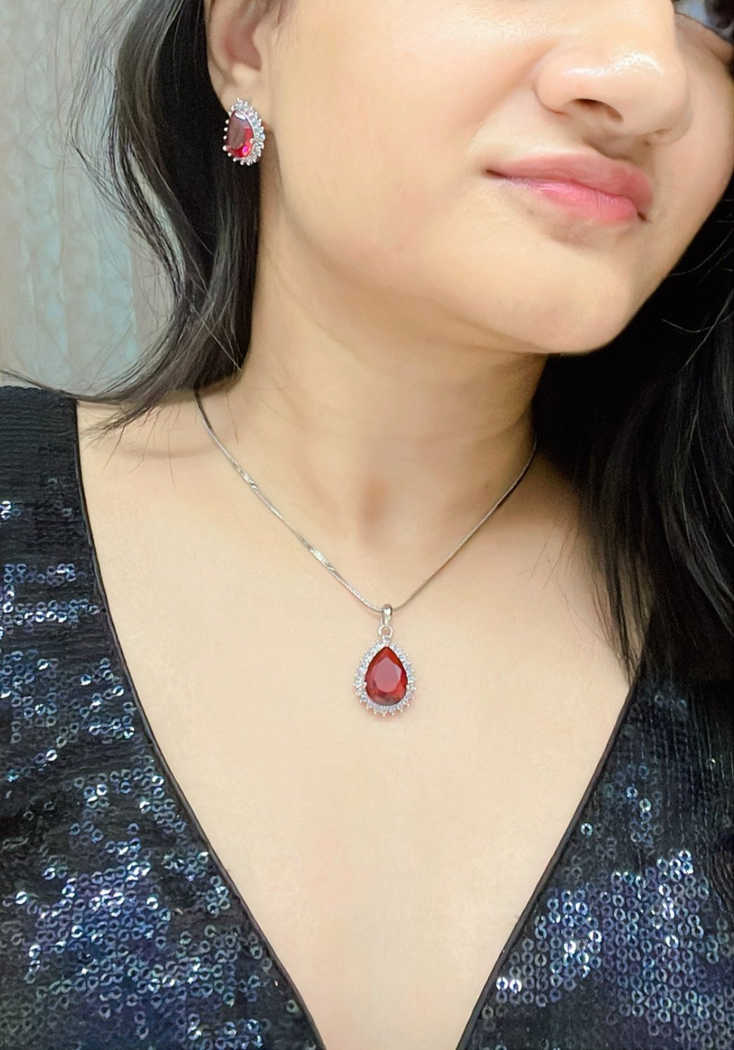 Roya AD Necklace Set - AJEH Jewellery