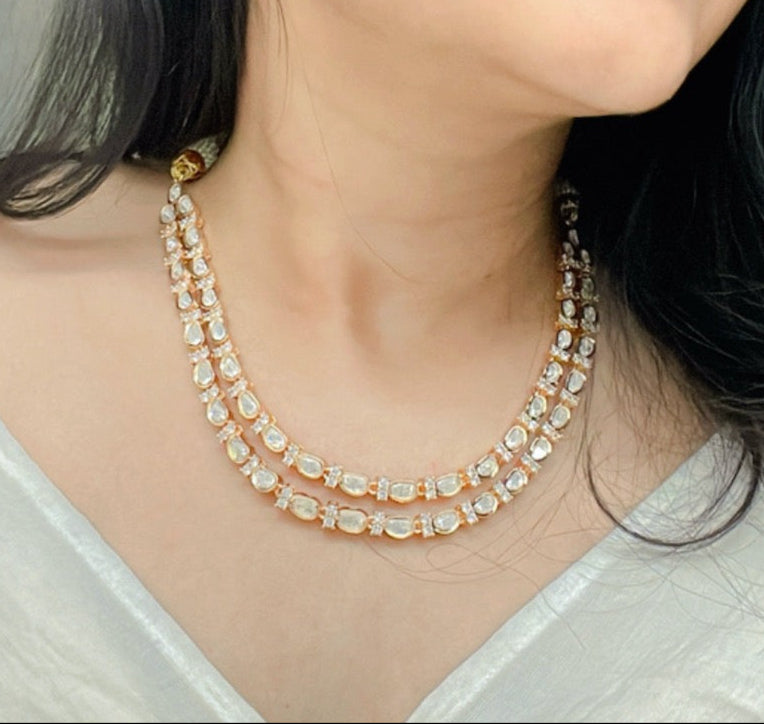 Dimah Kundan Necklace Set - AJEH Jewellery