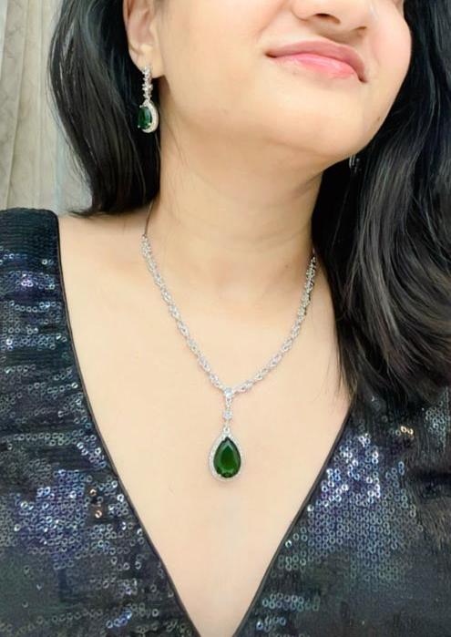 Raisa Ad Necklace Set - AJEH Jewellery