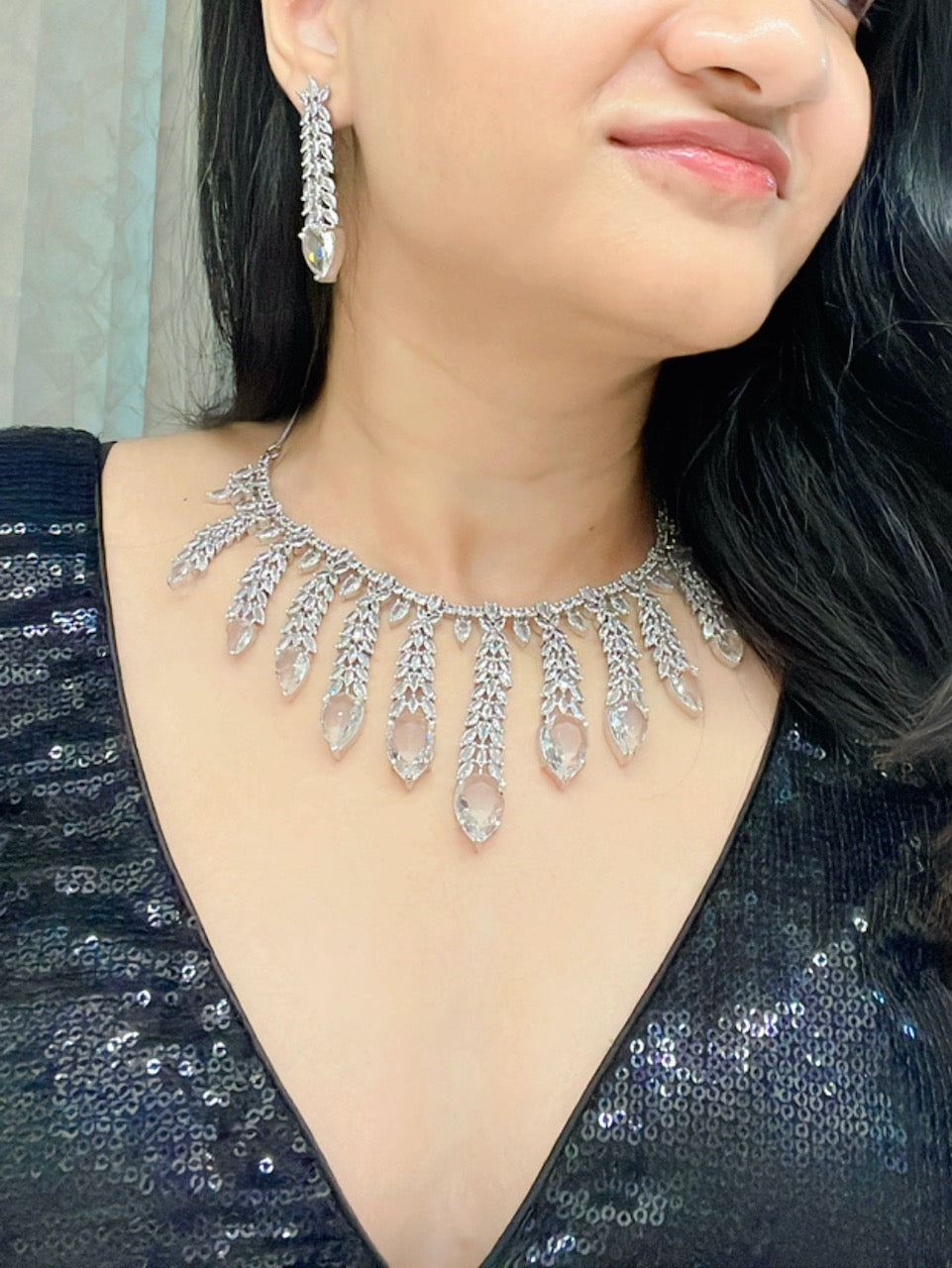 Inbiha AD Necklace Set