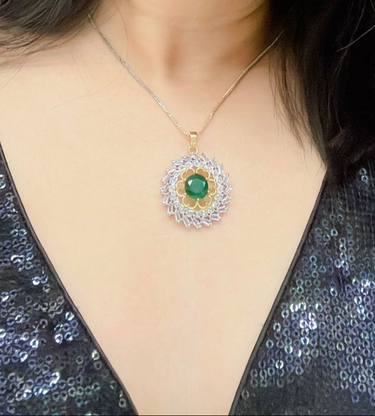 Noor AD Necklace Set - AJEH Jewellery