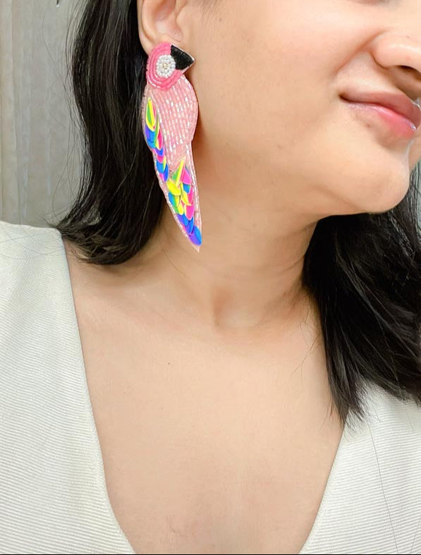 Parrot HandBeaded Earrings
