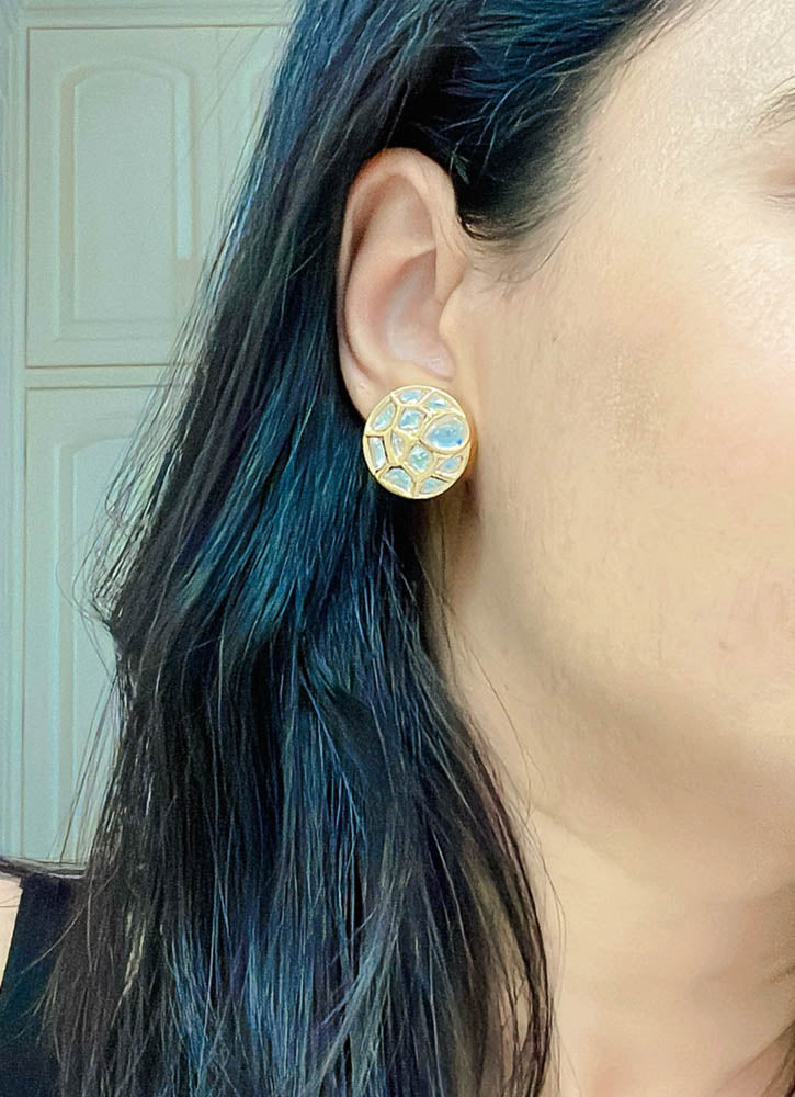 Afsha Kundan Earrings - AJEH Jewellery