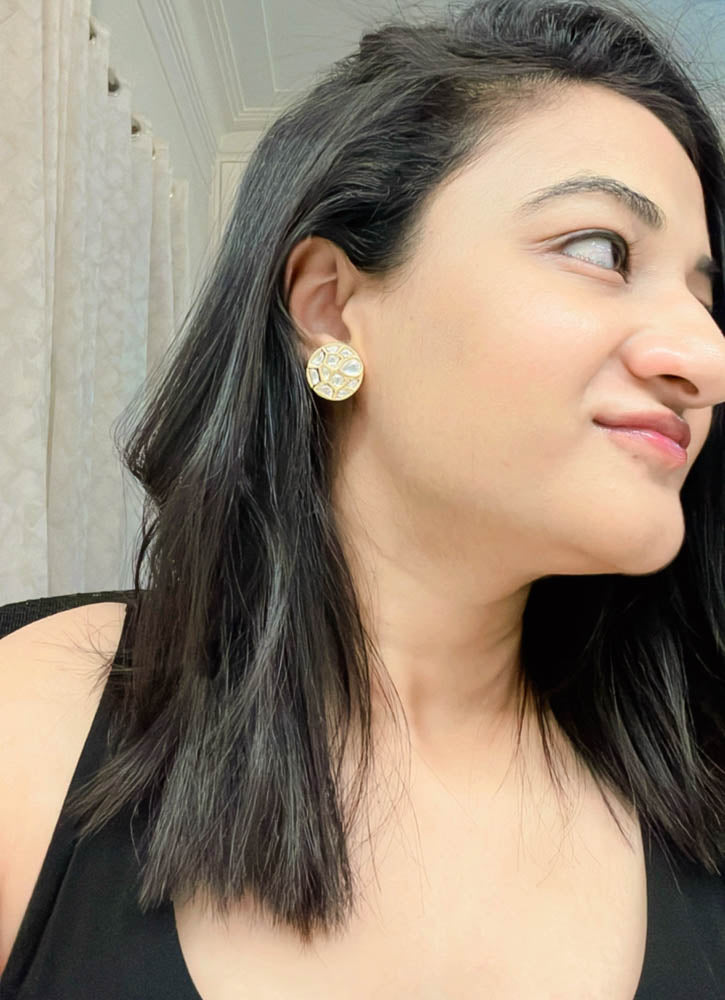 Afsha Kundan Earrings - AJEH Jewellery