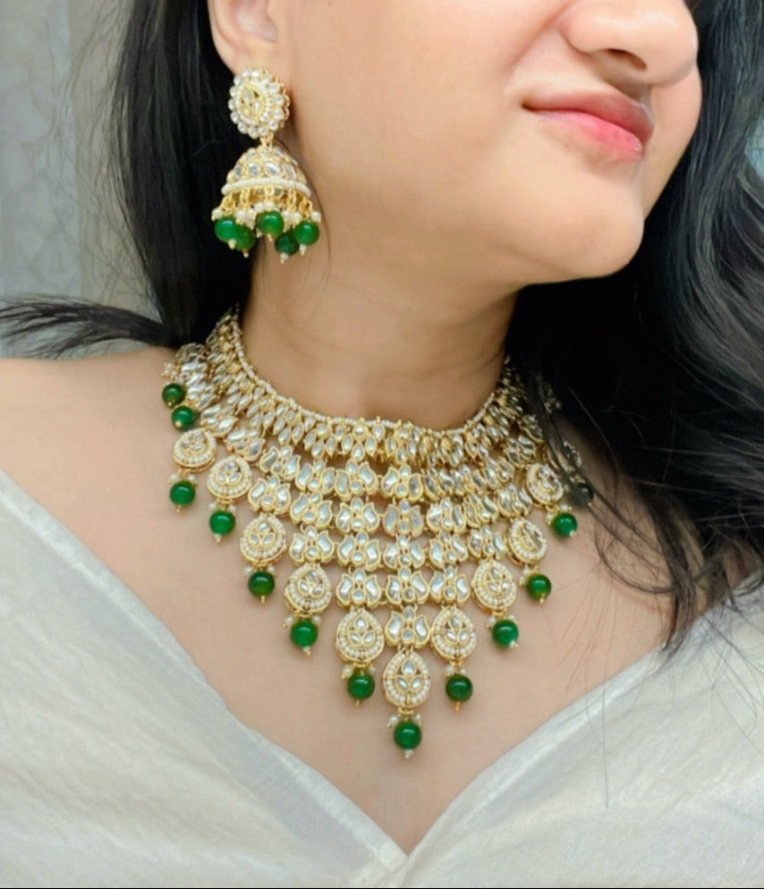 Bilqis Kundan Necklace Set - AJEH Jewellery