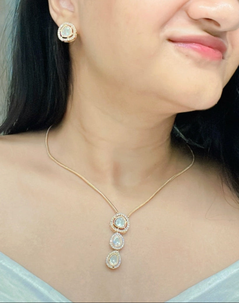 Lulu Kundan Pendant Set - AJEH Jewellery