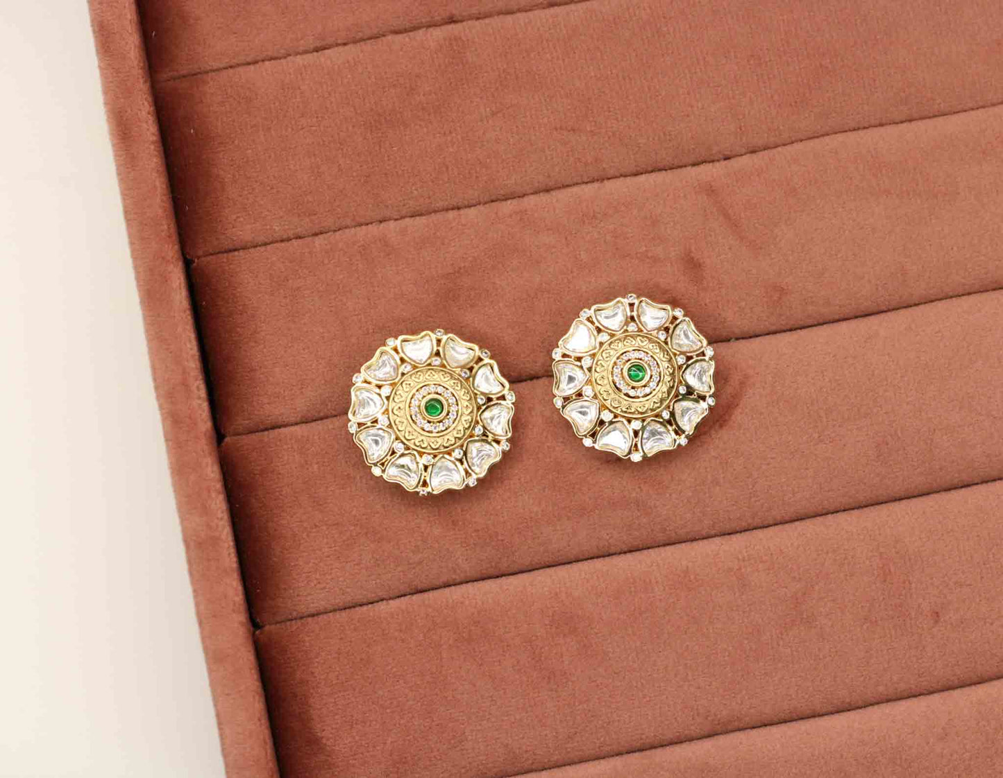 Afsana Kundan Earrings - AJEH Jewellery