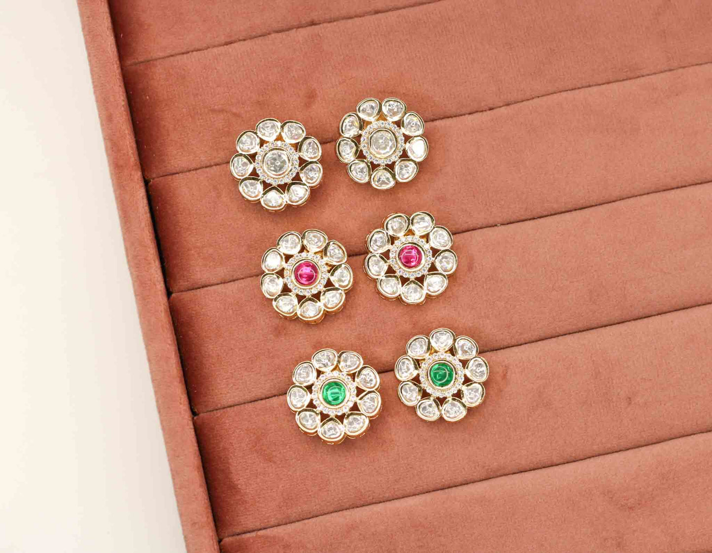 Ahdia Kundan Earrings - AJEH Jewellery