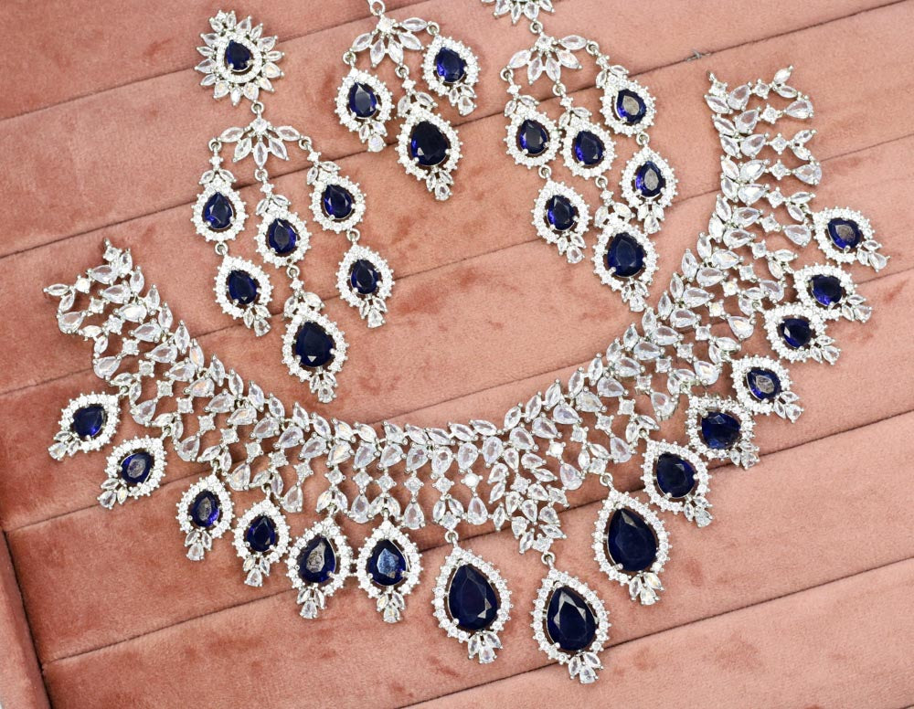 Suramya AD Necklace Set - AJEH Jewellery