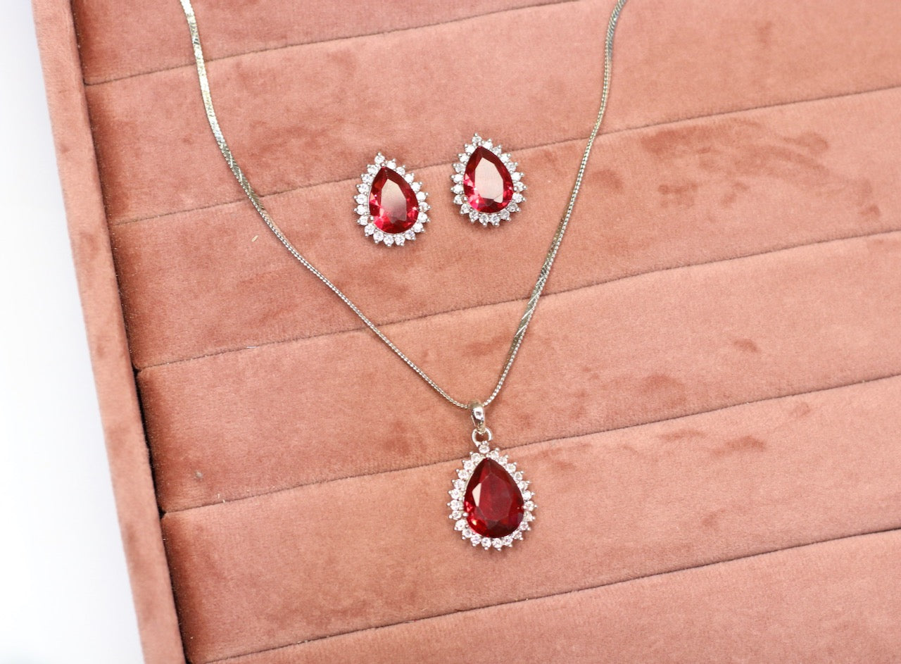 Roya AD Necklace Set - AJEH Jewellery
