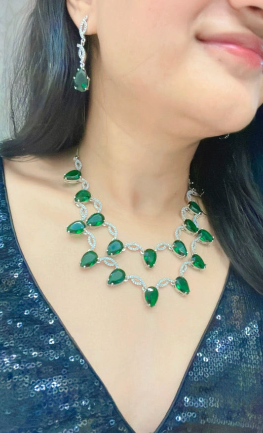 Nasim AD Necklace Set - AJEH Jewellery