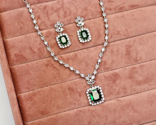 Alia AD Necklace Set - AJEH Jewellery