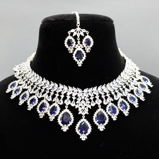 Suramya AD Necklace Set - AJEH Jewellery