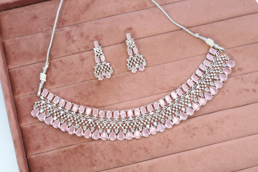 Ayzah AD Necklace Set - AJEH Jewellery