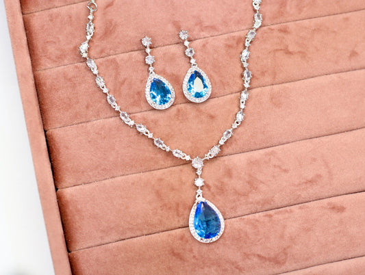 Raisa AD Necklace Set - AJEH Jewellery