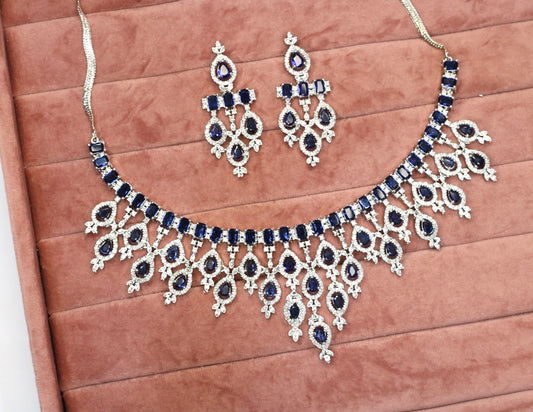 Rawiya AD Necklace Set - AJEH Jewellery