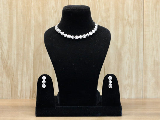 Laila AD Necklace Set - AJEH jewellery