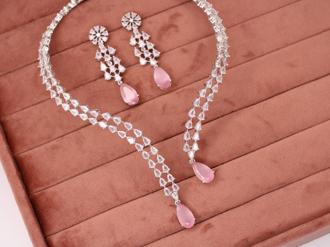 Insha AD Necklace Set - AJEH Jewellery