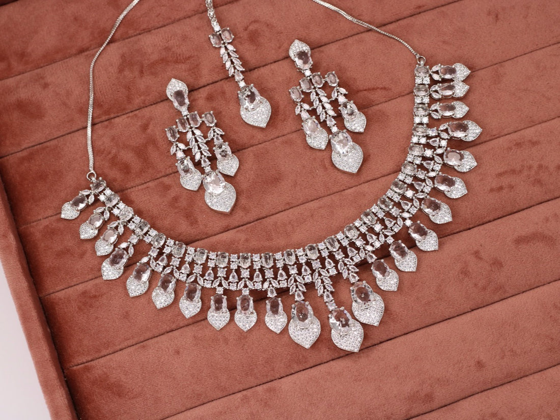 Ruqaya AD Necklace Set - AJEH Jewellery