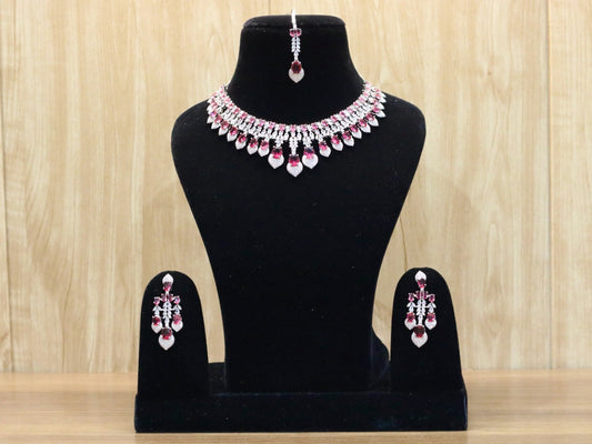 Ruqaya AD Necklace Set - AJEH Jewellery