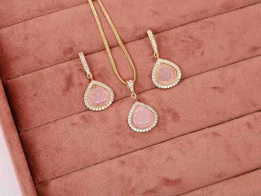 Jazeer Kundan Pendant Set - AJEH Jewellery