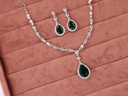 Raisa AD Necklace Set - AJEH Jewellery