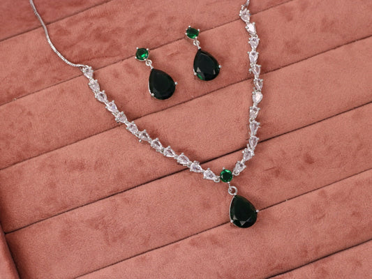 Nayla AD Necklace Set - AJEH Jewellery