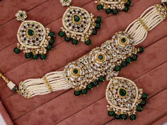 Padmini Kundan Necklace Set - AJEH Jewellery