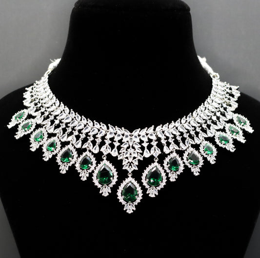 Suramya AD Necklace Set - AJEH Jewellery