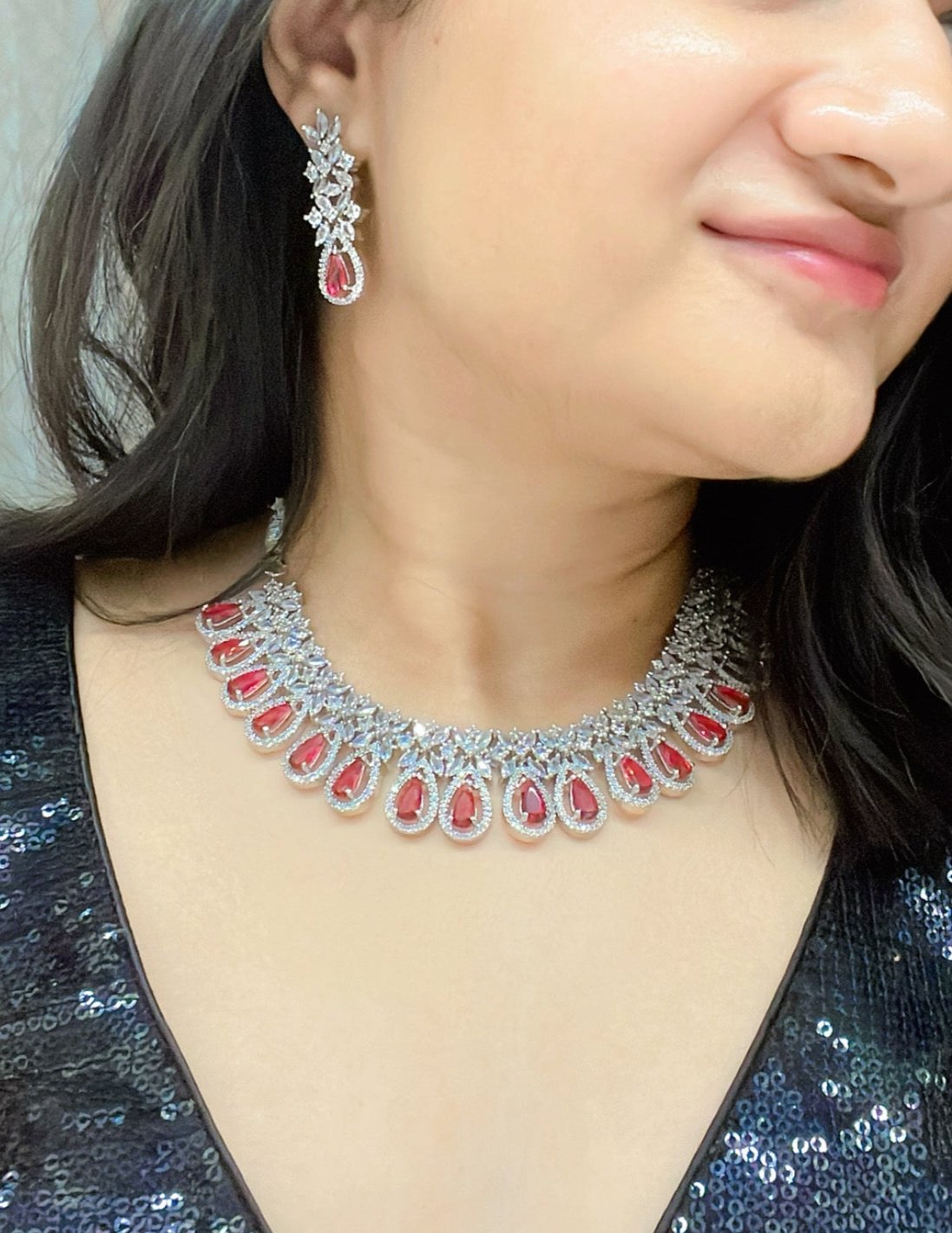 Jannat AD Necklace Set - AJEH Jewellery