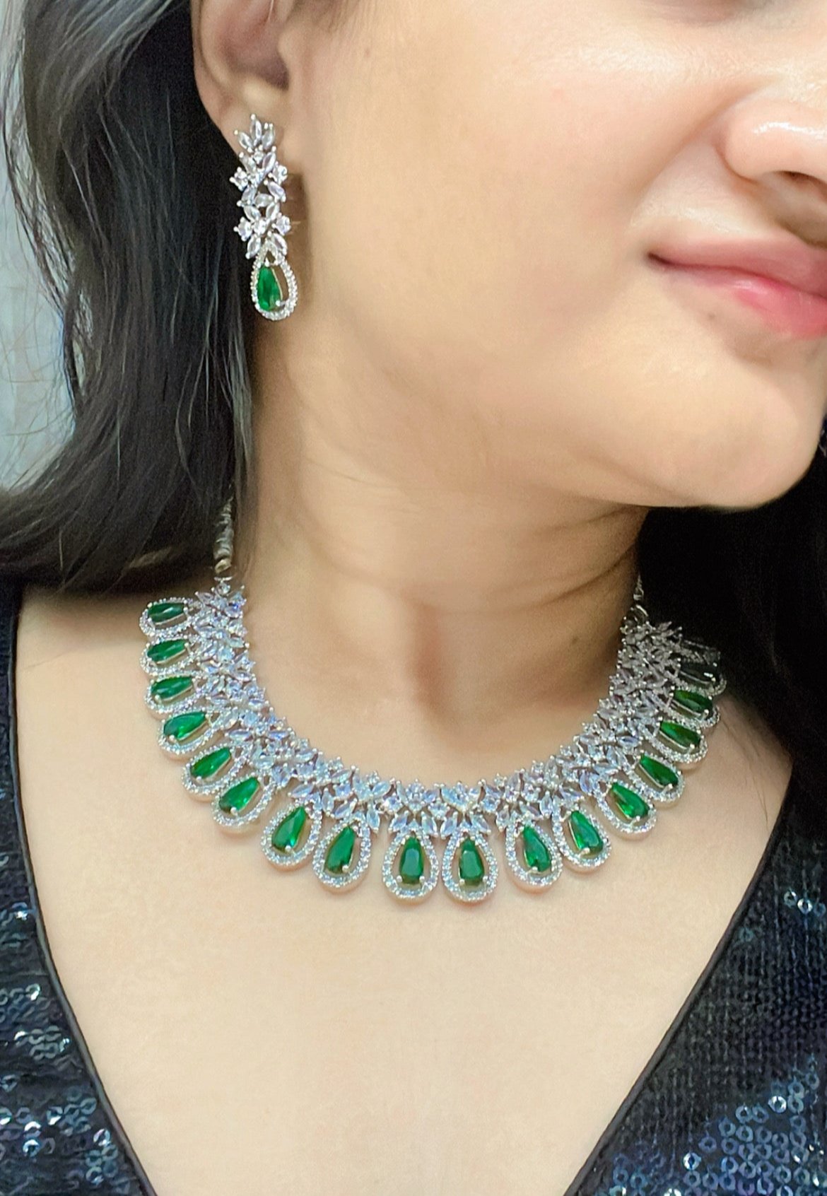 Jannat AD Necklace Set - AJEH Jewellery