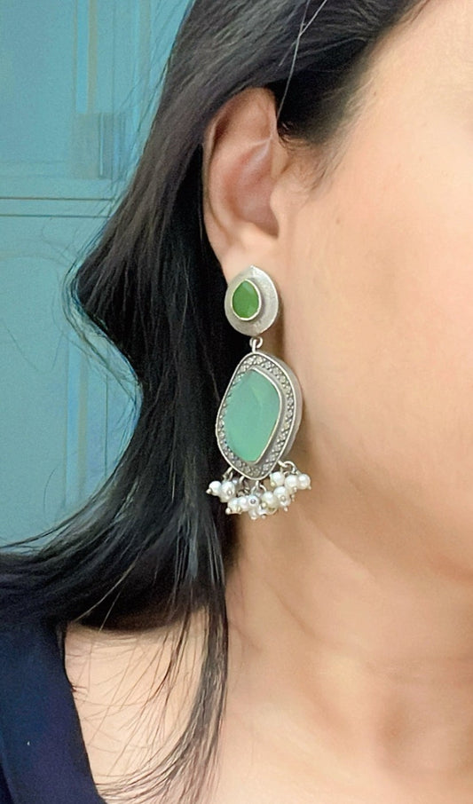 Meela Oxidised Earrings - AJEH Jewellery