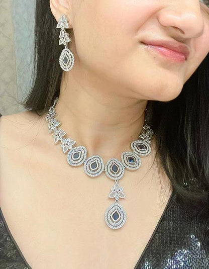 Ashya AD Necklace Set - AJEH Jewellery