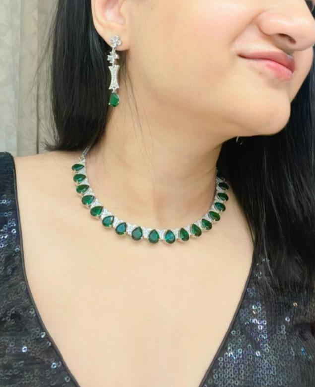 Kubra AD Necklace Set - AJEH Jewellery