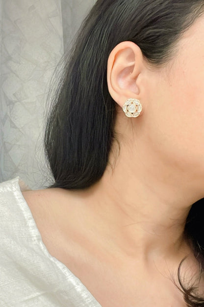 Radwa Kundan Earrings - AJEH Jewellery