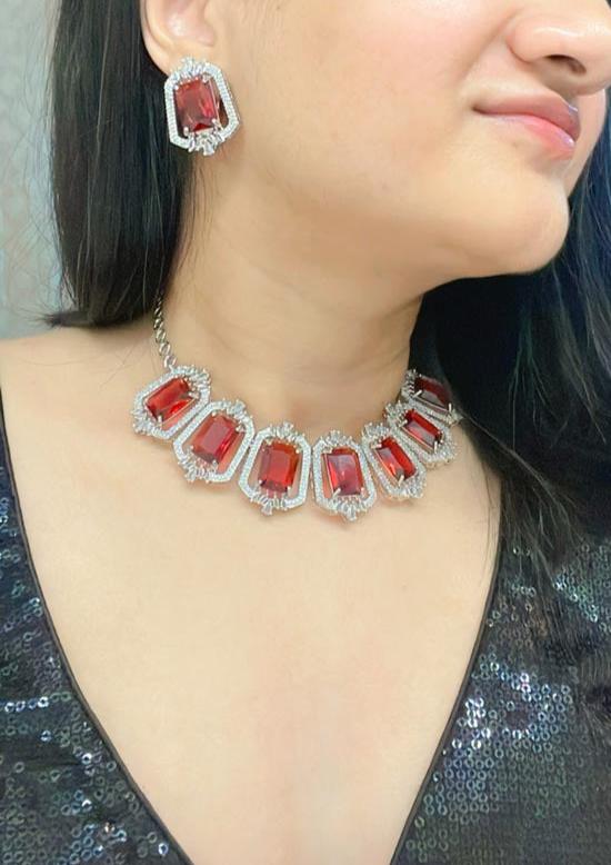 Safa AD Necklace Set - AJEH Jewellery