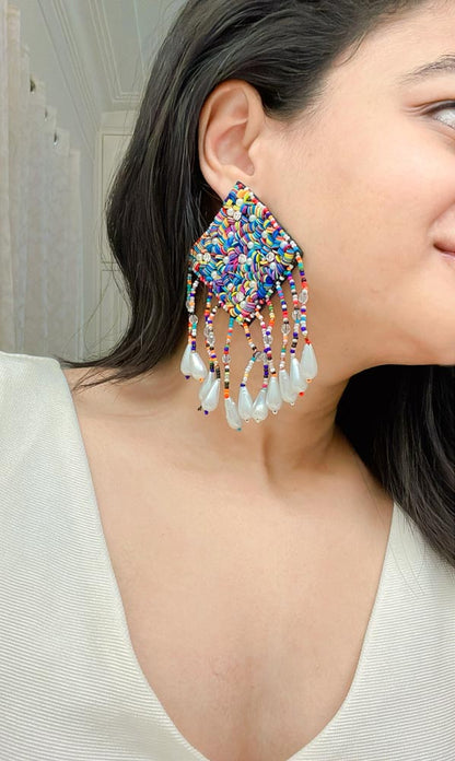 Valerie Handbeaded Earrings - AJEH Jewellery