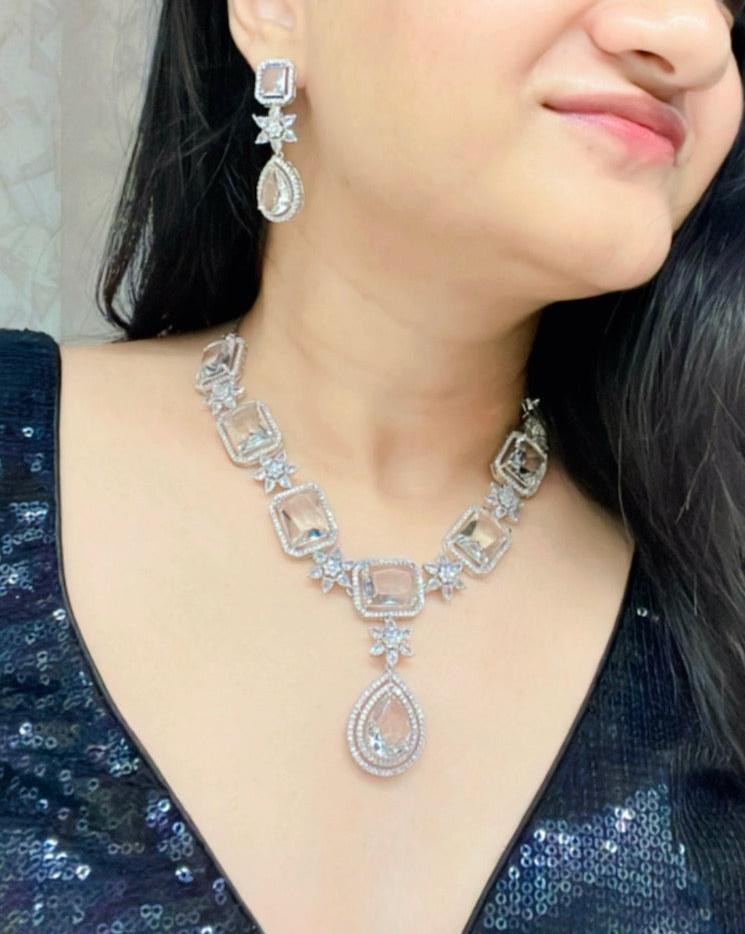 Rahat AD Necklace Set - AJEH Jewellery